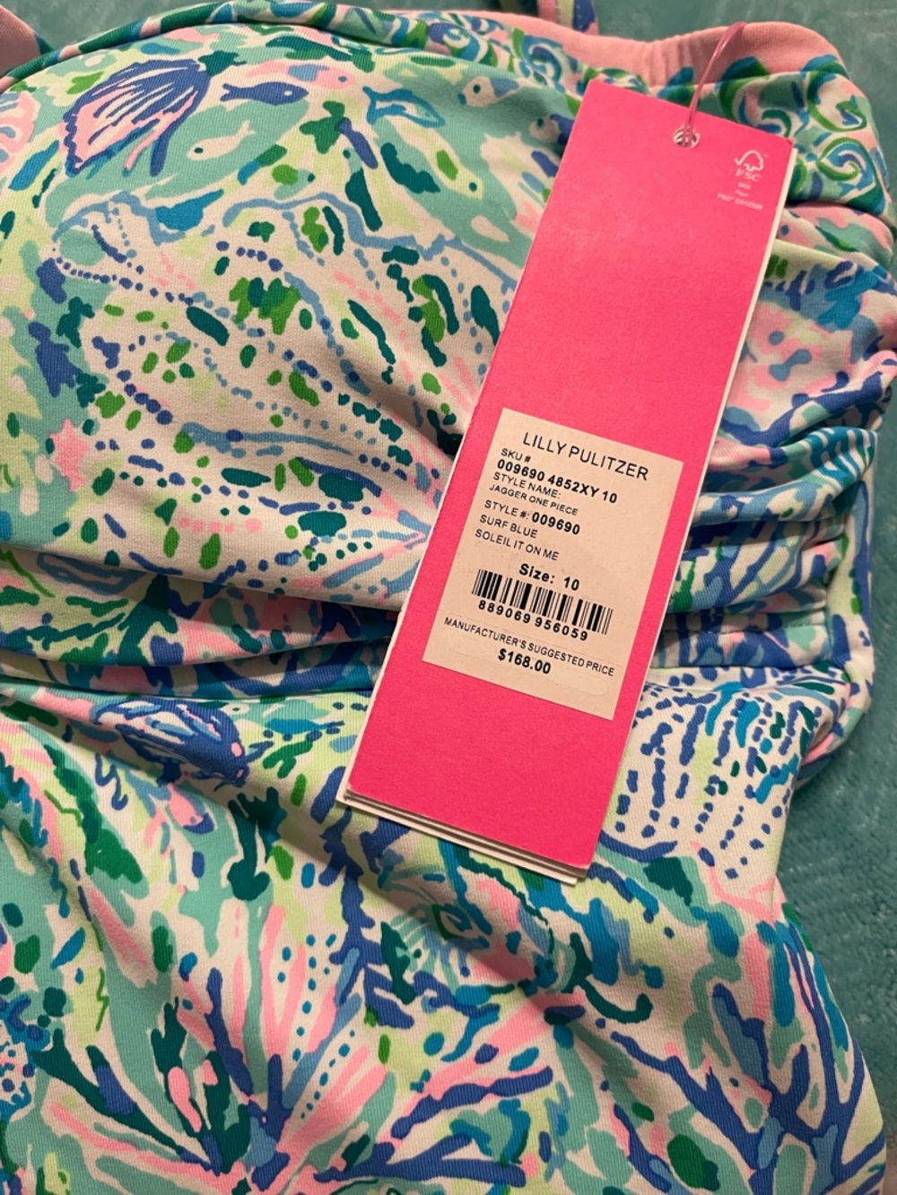 Lilly Pulitzer NWT size 10 Jagger one piece swimsuit Soleil it on me - Picture 5 of 5